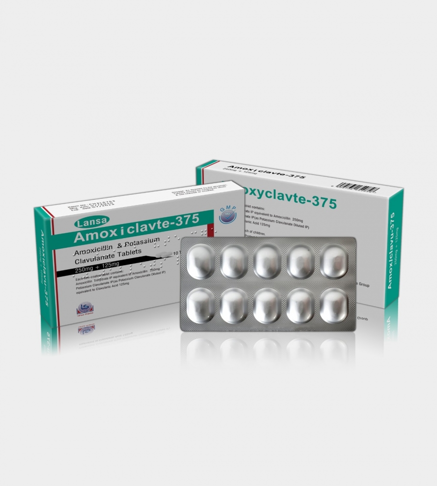 Amoxicillin and Potassium Clavulanate Tablets 375mg