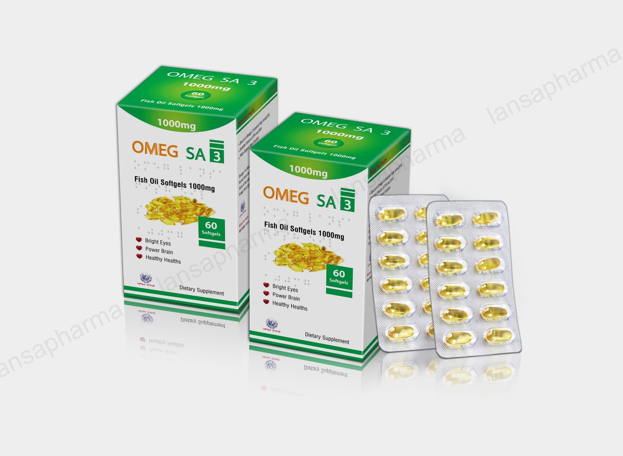 Omega Fish Oil Softgels 1000mg