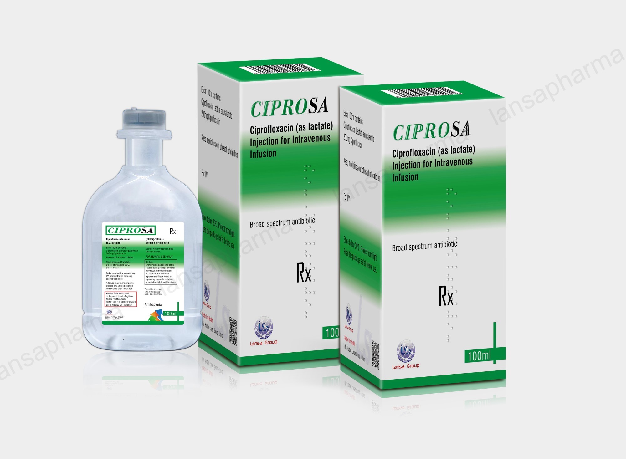 Ciprofloxacin (as lactate) Injection