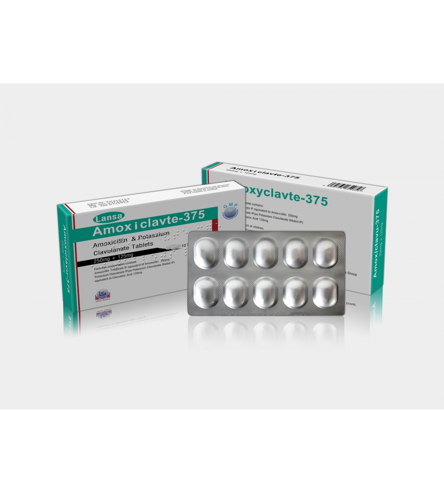 Amoxicillin and Potassium Clavulanate Tablets 375mg